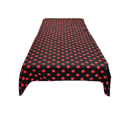 Big Polka Dot Poly Cotton Fabric - Square Tablecloth, 45" X 45", Assorted Colors (1 Piece)