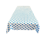 Big Polka Dot Poly Cotton Fabric - Square Tablecloth, 45" X 45", Assorted Colors (1 Piece)