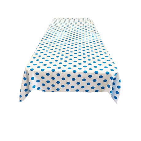 Big Polka Dot Poly Cotton Fabric - Square Tablecloth, 45" X 45", Assorted Colors (1 Piece)