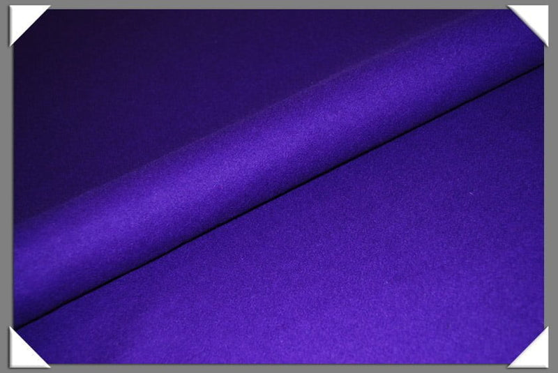 Royal Purple Wool Nylon Melton Fabric - Purple, 58/60" Width