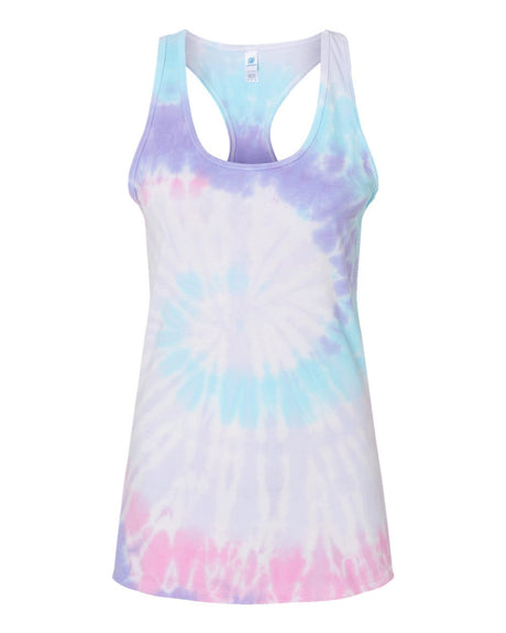 Colortone® Women's Tie-Dyed Racerback Tank Top - 3400