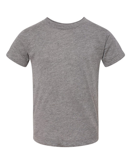 Image 1: Bella Canvas Toddler Triblend Crewneck Short Sleeve TeeImage 2: Soft triblend toddler t-shirt with crew neckImage 3: Lightweight Bella Canvas baby apparelImage 4: Blank toddler shirt for custom printingImage 5: Comfortable short sleeve kids teeImage 6: Premium triblend toddler clothing