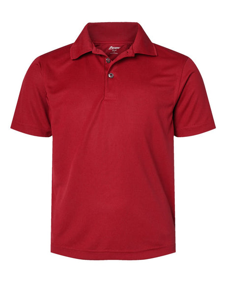 Front view of Paragon Youth Saratoga Performance Mini Mesh Polo Pack 24 for outdoor and active wear