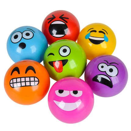 Inflatable Emoji Balls Assorted Colors