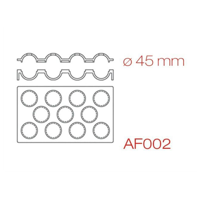 Pavoni Translucent Silicone Sphere Mold Size: 45mm (1-3/4"), 11 Cavities