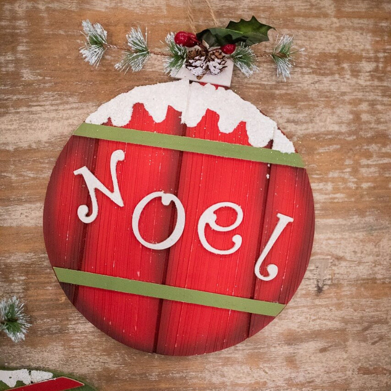 10 Inch Deco Joy/Noel Ornament Decorative Christmas Hanging Ornament