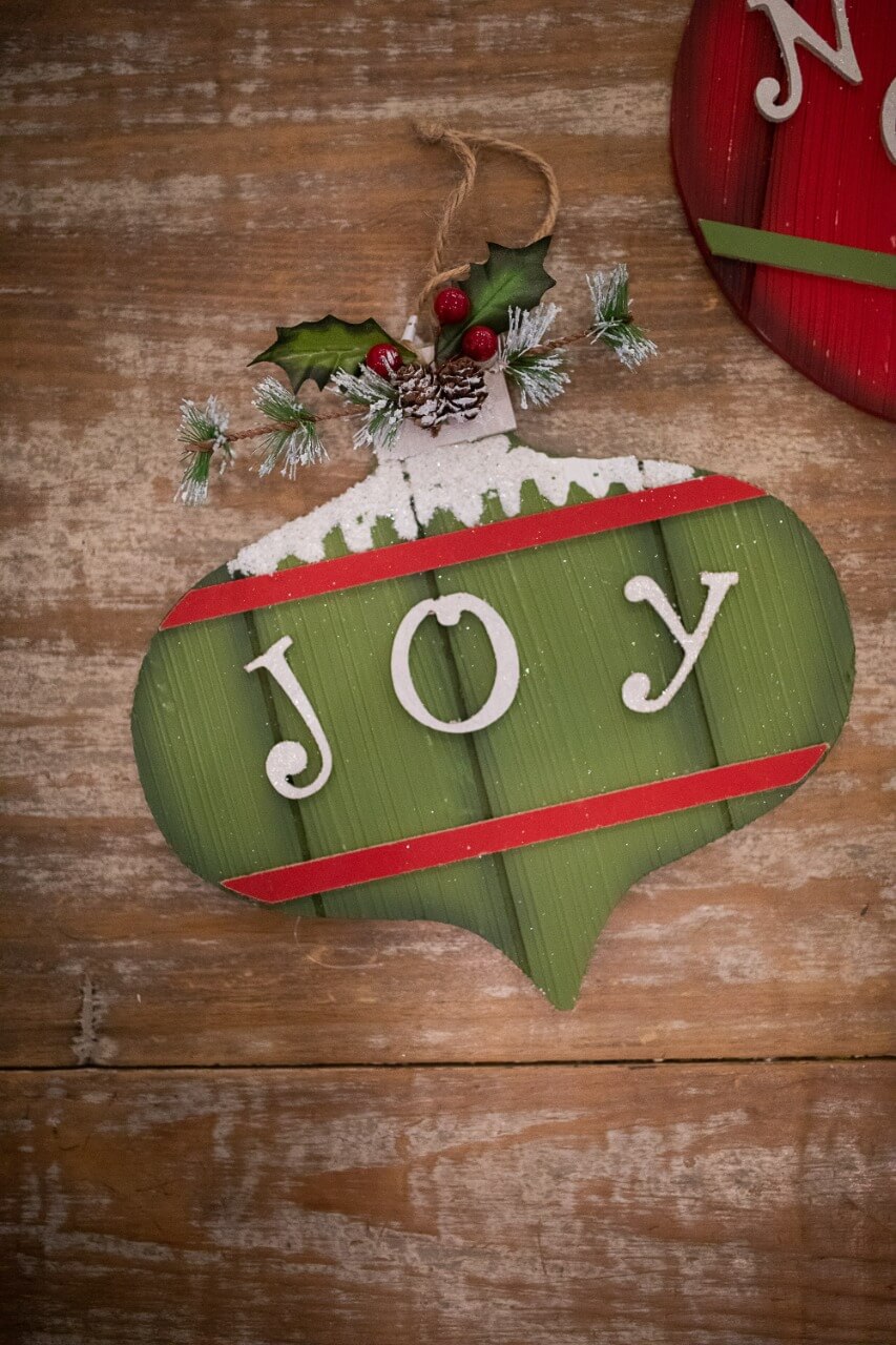 10” Deco Joy/Noel Ornament