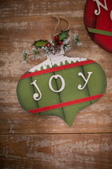 10” Deco Joy/Noel Ornament