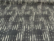 Black Noir Sikasso Painting Cotton Fabric - Black, White Lines, 56" Width (By The Yard)