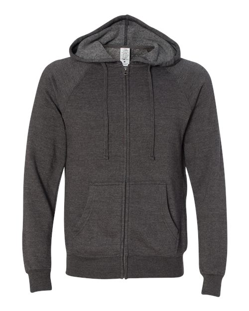 Independent Trading Co. Unisex Special Blend Raglan Full-Zip Hooded Sweatshirt