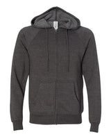 Independent Trading Co. Unisex Special Blend Raglan Full-Zip Hooded Sweatshirt