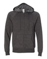 Independent Trading Co. Unisex Special Blend Raglan Full-Zip Hooded Sweatshirt