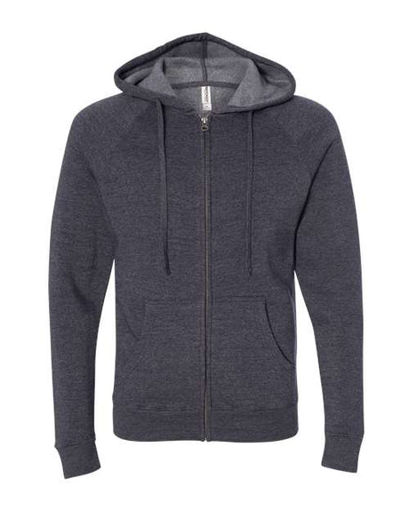 Independent Trading Co. Unisex Special Blend Raglan Full-Zip Hooded Sweatshirt