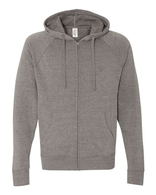 Independent Trading Co. Unisex Special Blend Raglan Full-Zip Hooded Sweatshirt