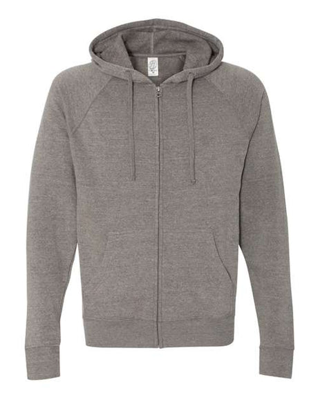 Independent Trading Co. Unisex Special Blend Raglan Full-Zip Hooded Sweatshirt