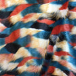 Mulitcolor 3 Mountain Faux Fake Fur Long Pile Fabric,