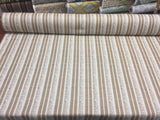 P Kaufman Byways 100 Percent Polyester Fabric - Toffee Gold Beige Striped, 57" Width, 3.5" Horizontal Repeat (1 Yard)