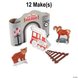 Color Your Own Railroad VBS Craft Roll Tunnel Kits - Makes 12