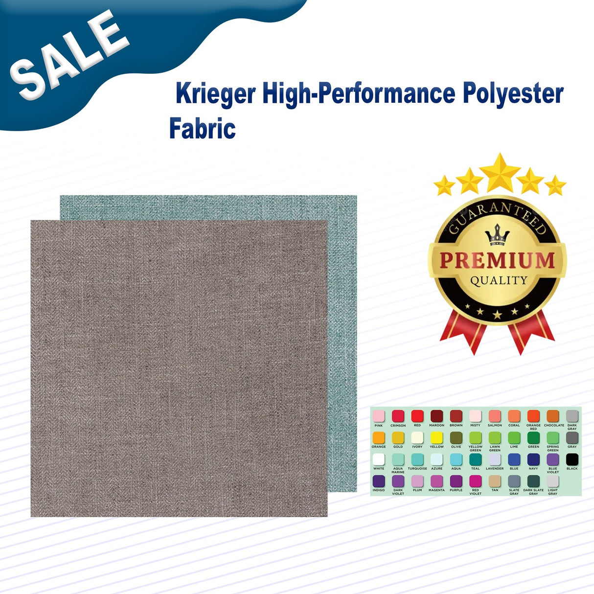 1 Yard Krieger High-Performance Polyester Fabric