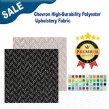 1 Yard Chevron High-Durability Polyester Upholstery Fabric