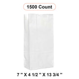 White Packaging Bags 7'' x 4 1/2'' x 13 3/4''