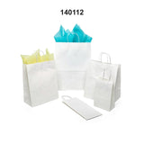 Functional Plain White Kraft Shopping Bag 8" x 4 3/4" x 10 1/4"