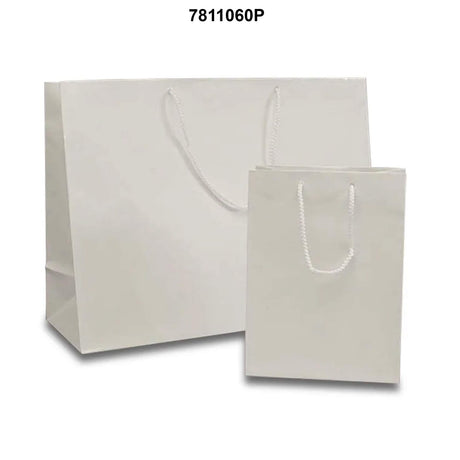 Luxurious Colored Glossy Paper Euro Totes 9 3/4'' x 4 '' x 7 3/4''