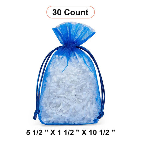 Flat Bottom Organza Bags 5 1/2''x11/2''x10 1/2'' for DIY Gift Bags