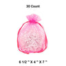 Wide Round Flat Bottom Organza Bags 6 1/2'' x 4'' x 7'' for Jewelry