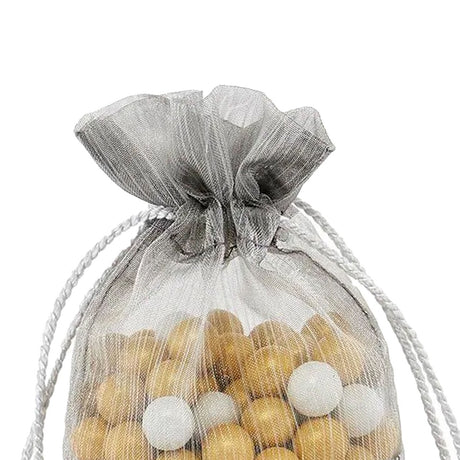 Luxurious Brushed Organza Bag with Tassels 5'' x 6 1/2''