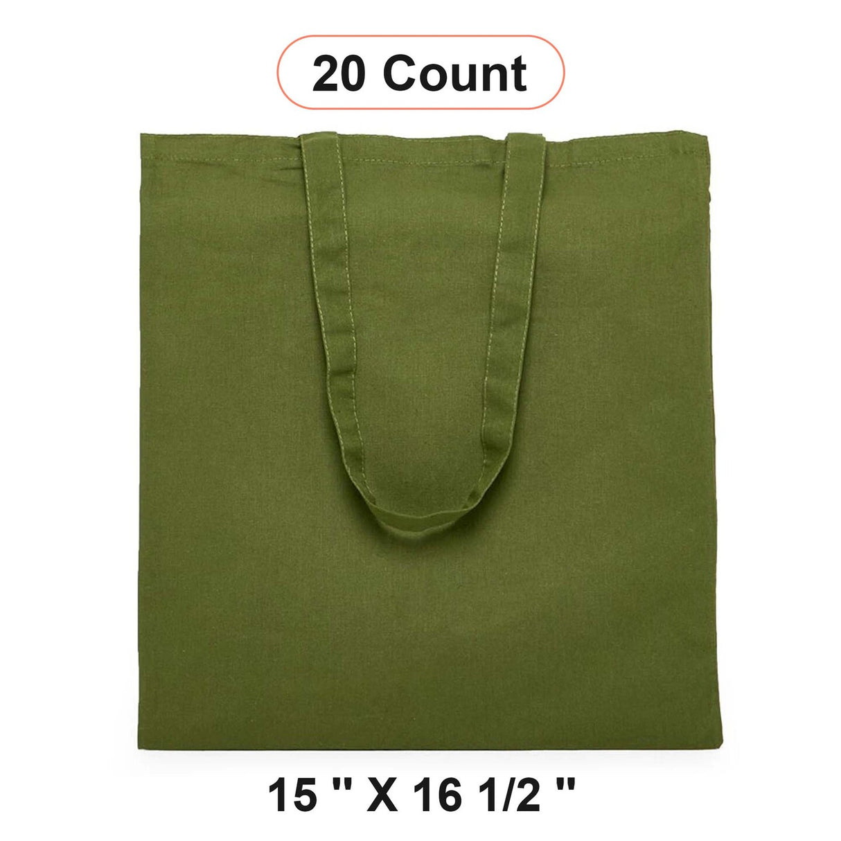 Timeless Flat Cotton Tote 15" x 16 1/2"