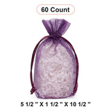 Flat Bottom Organza Bags 5 1/2''x11/2''x10 1/2'' for Craft Projects