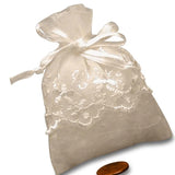Small Embroidered Skirt Organza Bag 3'' x 4'' for Gifts