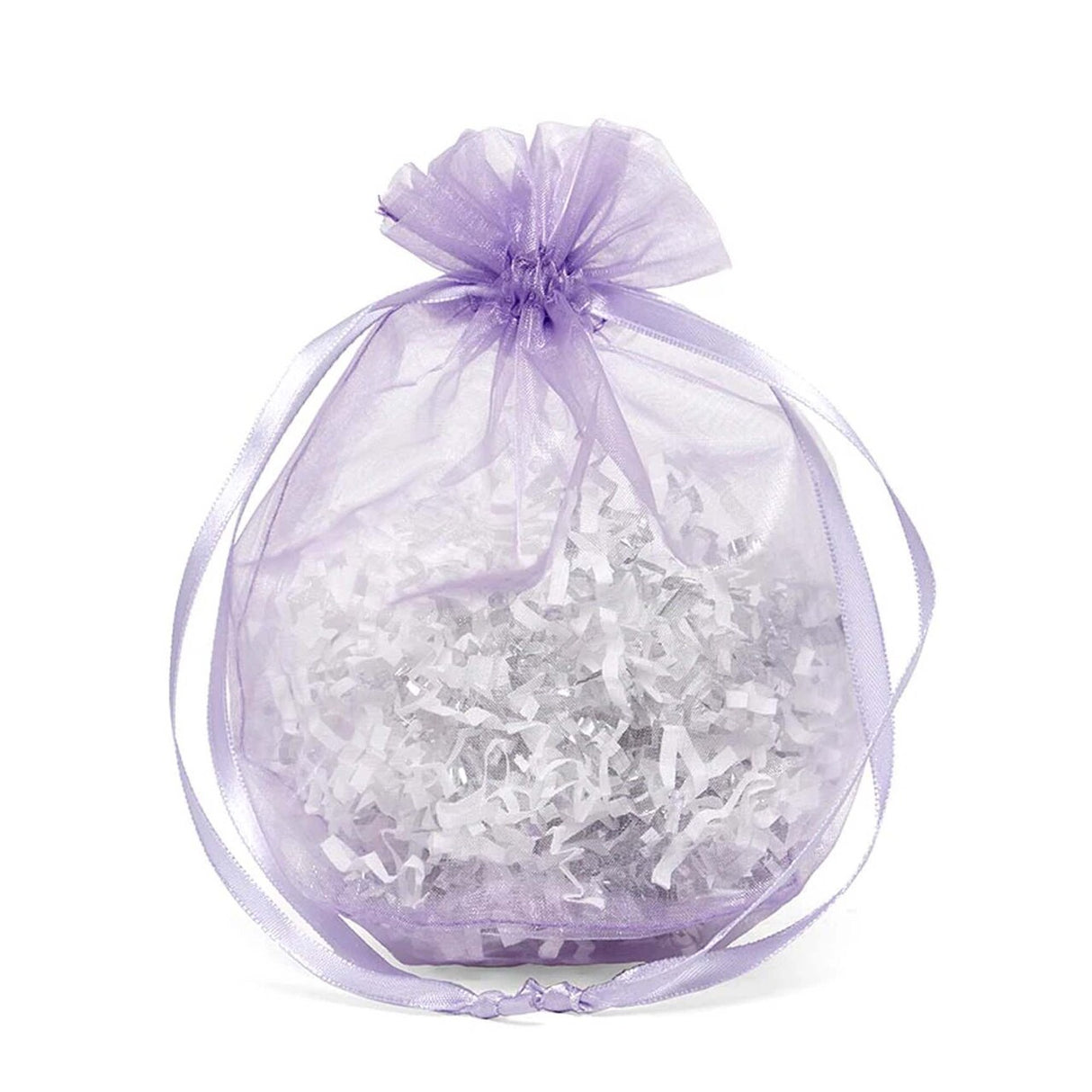 Wide Round Flat Bottom Organza Bags 6 1/2'' x 4'' x 7'' for Favor Packaging