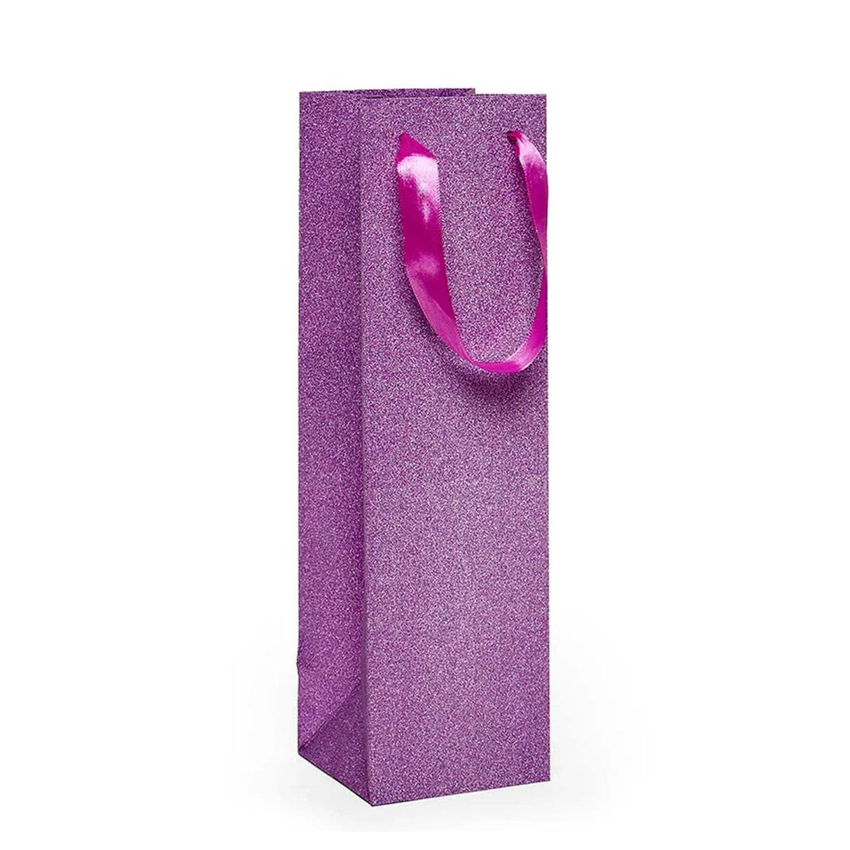 4 1/8'' x 4 1/8'' x 14 1/4'' Glitter Grain Bags for Upscale Wine Presentation