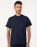 Gildan Heavy Cotton Crewneck Short Sleeve Pocket T-Shirt – Unisex Cotton Tee