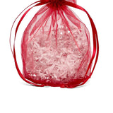 Wide Round Flat Bottom Organza Bags 6 1/2'' x 4'' x 7'' for Events