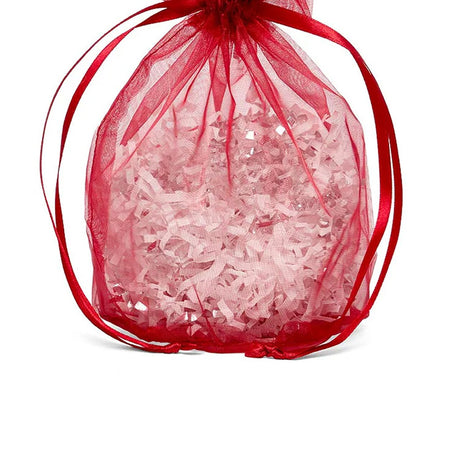 Wide Round Flat Bottom Organza Bags 6 1/2'' x 4'' x 7'' for Events