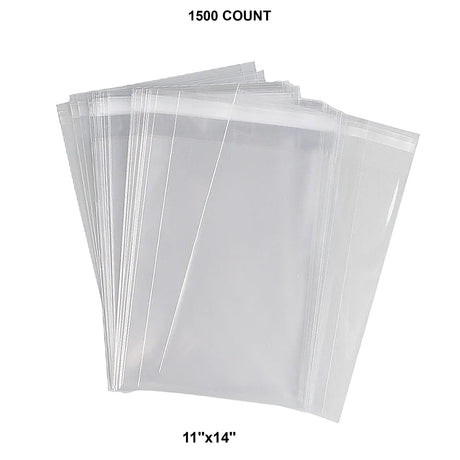 1.2 Mil Poly Bags for Self-Sealing with Tape 11'' x 14''