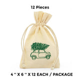 Festive Holiday Muslin Bag 4" x 6"