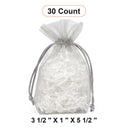 Bolsas de organza con fondo plano 3 1/2''x1''x5 1/2'' para bolsas de fiesta elegantes