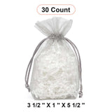 Flat Bottom Organza Bags 3 1/2''x1''x5 1/2'' for Elegant Party Bags