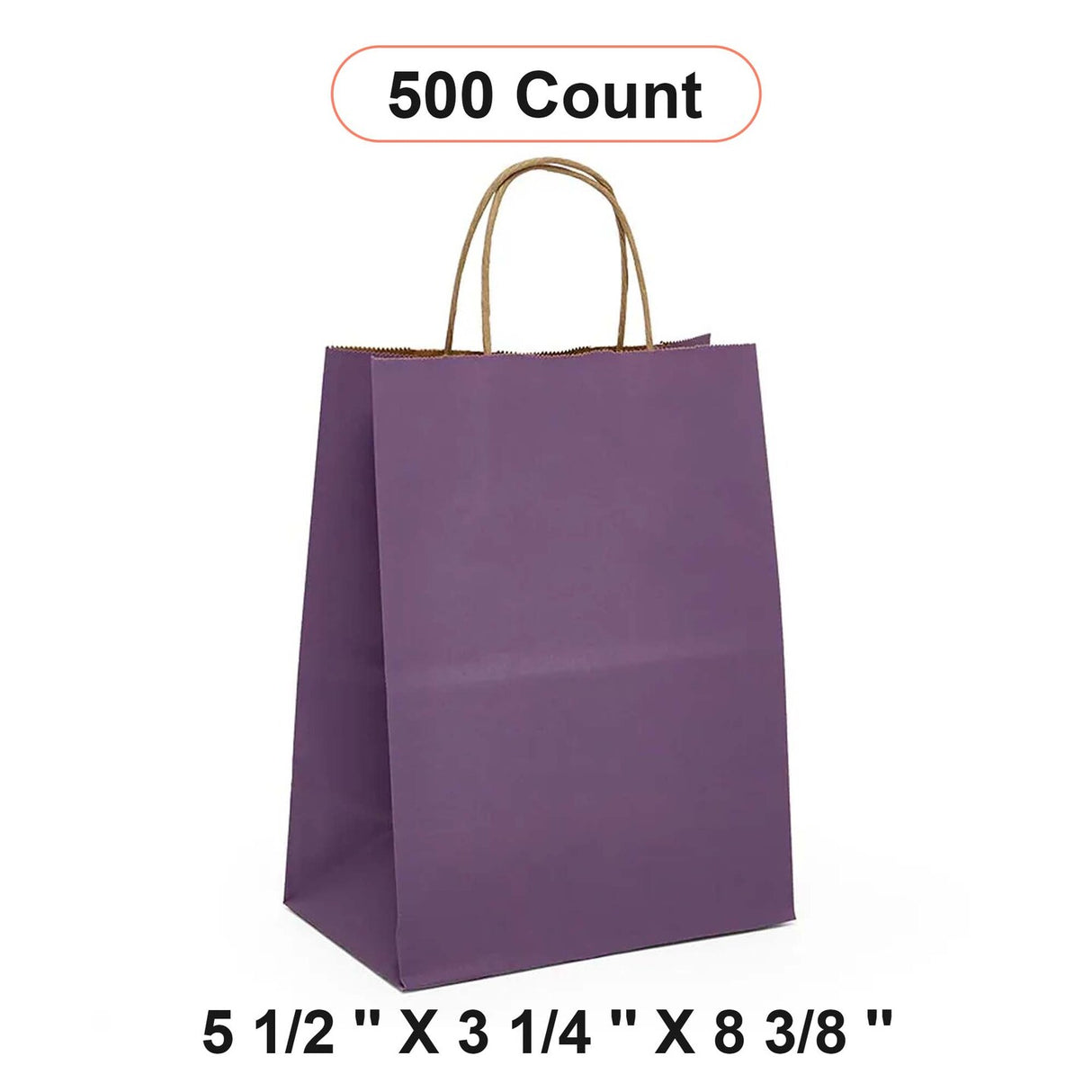 Kraft Tinted Shopping Bag Generous 5.5" x 3.25" x 8.375"