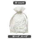 Small Sheer 4” x 6” Organza Bags For Party Favors