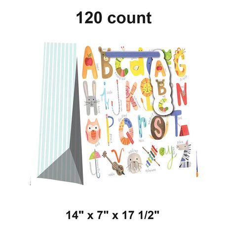 Patterned Gift Bags 14" x 7" x 17 1/2" Durable Stylish Festive Packaging