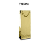 Sleek Metallic Paper Wine Bottle Euro Tote 5" x 3" x 13 1/4"