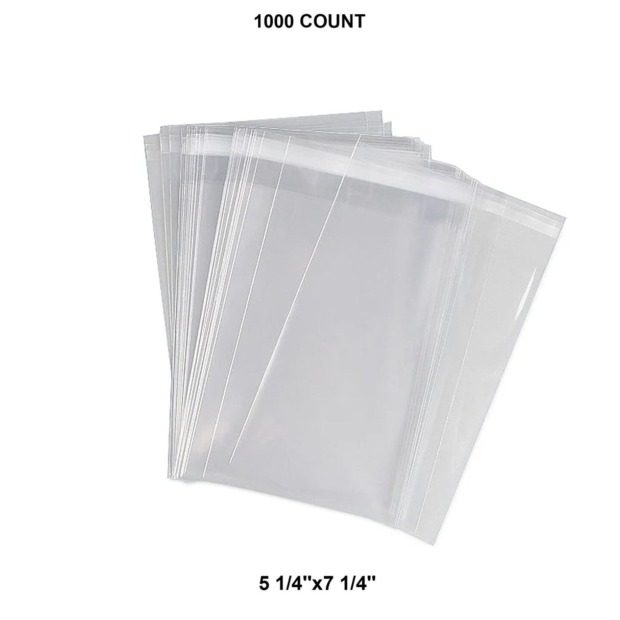 Premium Lip & Tape Self-Sealing Bags 5 1/4" x 7 1/4" 1.6 mil