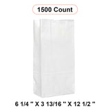 White Shopping Bags 6 1/4'' x 3 13/16'' x 12 1/2''