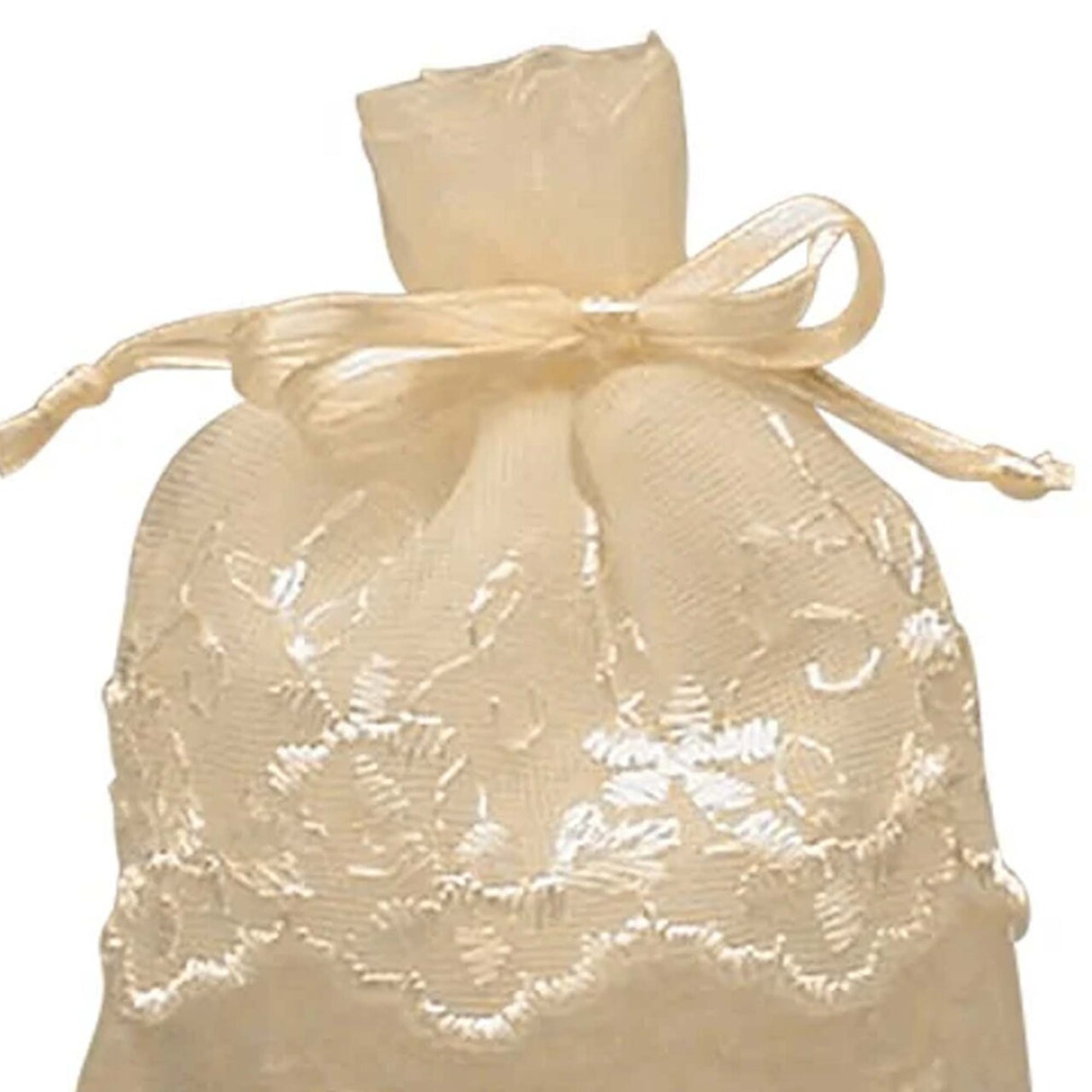 Small Embroidered Skirt Organza Bag 3'' x 4'' for Favors