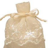 Small Embroidered Skirt Organza Bag 3'' x 4'' for Favors